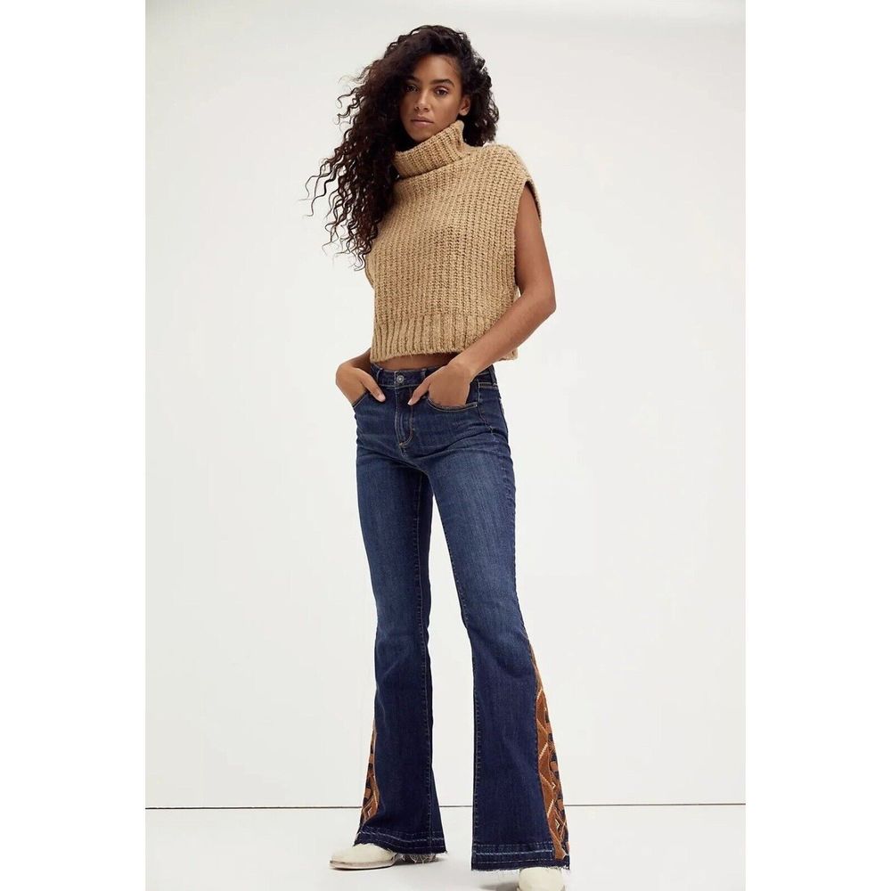 New Free People x Driftwood Farrah Autumnal Jeans Size 25